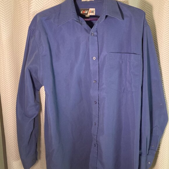 Beautiful Mens Blue Large Code One Dress Shirt – 15/34 - Picture 6 of 11